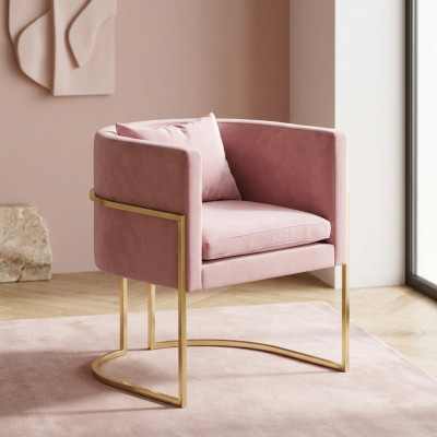 Fauteuil metaal design gestoffeerde lounge clubstoel zit relax luxe kamer wacht nieuw