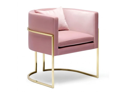 Fauteuil metaal design gestoffeerde lounge clubstoel zit relax luxe kamer wacht nieuw
