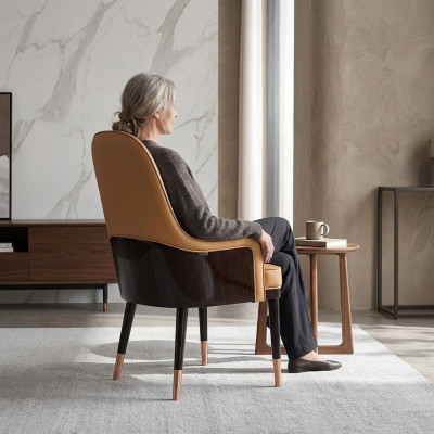 Stoel 1x Eetkamerbekleding Stoel Fauteuil Tv Lounge Club Leder Textiel Zitplaats