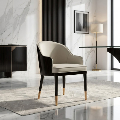 Stoel 1x Eetkamer Beklede Stoel TV Lounge Club Lederen Textiel Zit Fauteuil