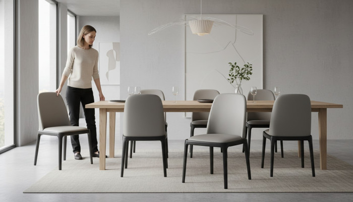 Stoel 1x eetkamer gestoffeerde stoel fauteuil lounge club textiel leer televisie stof.
