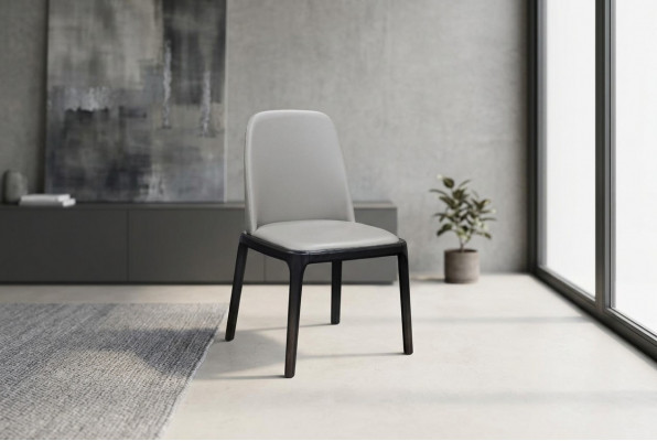 Stoel 1x eetkamer gestoffeerde stoel fauteuil lounge club textiel leer televisie stof.