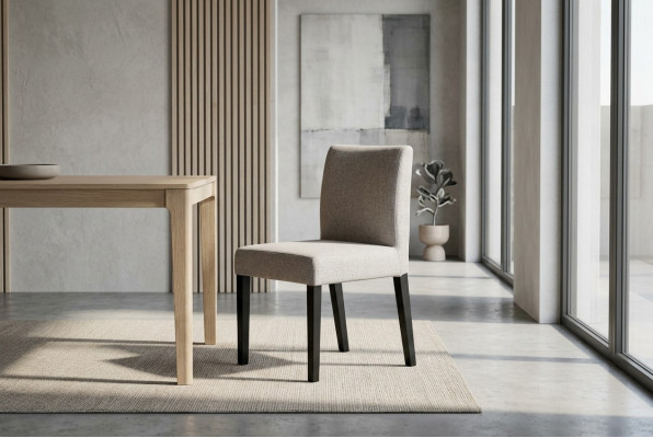 Stoel 1x Eetkamer Gestoffeerde Stoel Fauteuil Lounge Club Textiel Zit Leder TV