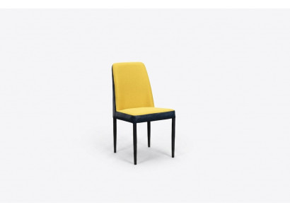 Stoel 1x Eetkamer Stoel Fauteuil Tv Lounge Club Leder Textiel Geel