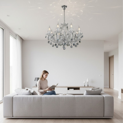 Barok Stijl Tafellamp Kroonluchter Nachtkastje Licht Bohemen Gloeilamp