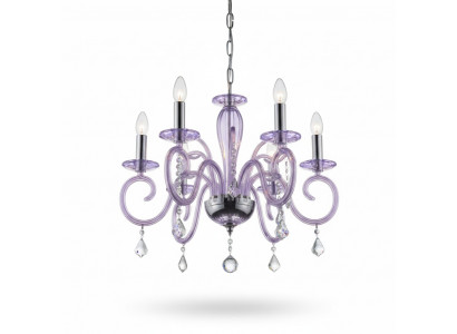 Bohemen Moderne Kroonluchters Licht Plafondverlichting Kroonluchter Kristal Mauve Lamp