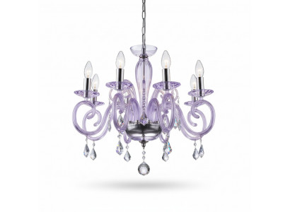 Bohemia Moderne Lamp Plafond Lamp Kroonluchter Kristal Paarse Lamp Kroonluchter