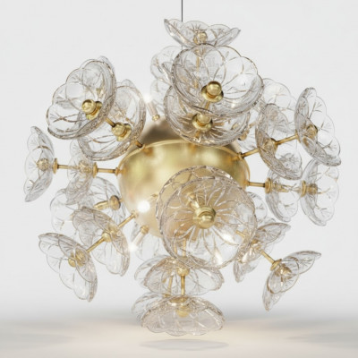 Plafond hanglamp Plafondlamp Kroonluchter Elite Boheemse Bloem Negen