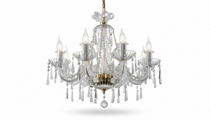 Kristallen kroonluchter, hanglampen, licht plafondlamp, Bohemen.