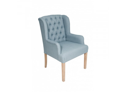 Blauwe Chesterfield stoel hotel inrichting zetel gestoffeerde stoel fauteuil