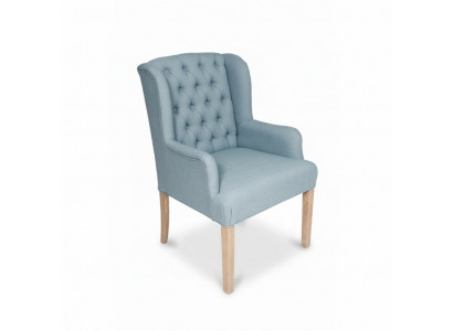 Blauwe Chesterfield stoel hotel inrichting zetel gestoffeerde stoel fauteuil