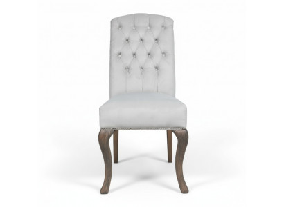 Ontwerper Grijze Chesterfield gestoffeerde stoelen 10-delige set hotelstoelen stoffen zitting