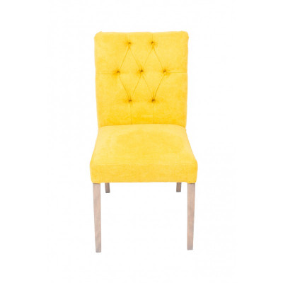 Ontwerper gele stoelen Chesterfield set van 2 stoelen