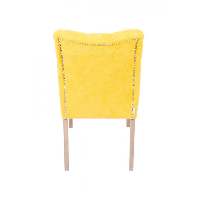 Ontwerper gele stoelen Chesterfield set van 2 stoelen
