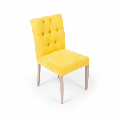 Ontwerper gele stoelen Chesterfield set van 2 stoelen
