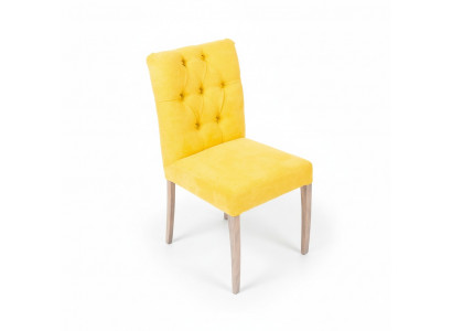 Ontwerper gele stoelen Chesterfield set van 2 stoelen