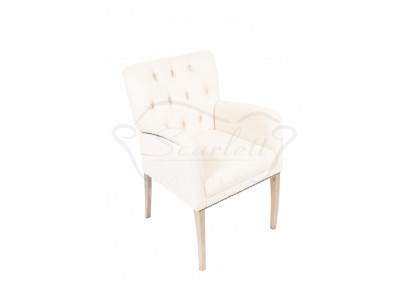 Witte Chesterfield zitgroep eetkamerset stoelen x4 fauteuils fauteuils