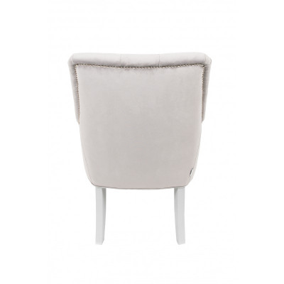 Moderne witte Chesterfield gestoffeerde fauteuil Luxueuze eenzitter leunstoel