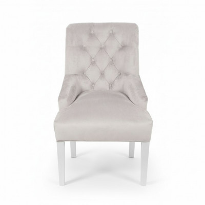 Moderne witte Chesterfield gestoffeerde fauteuil Luxueuze eenzitter leunstoel