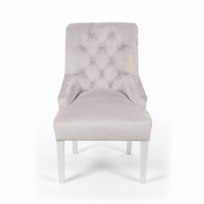 Chesterfield stoelen met knokkelzit. Elegante bekleding. Hotel designstoel. 2x set.