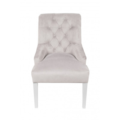 Grijze Chesterfield stoelen met kloppers Luxe design bekleding Hotelstoel set van 6 stuks