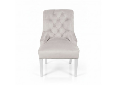 Grijze designer Chesterfield stoelen gestoffeerde stoelset textielstoelen  x10 eenzitter set
