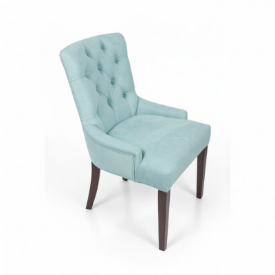 Lichtblauwe 4-delige fauteuilset Designer Chesterfield zitmeubels.
