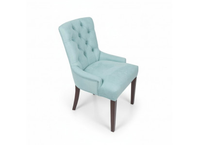 Moderne lichtblauwe Chesterfield stoelset Designer fauteuils Luxe zitmeubels.