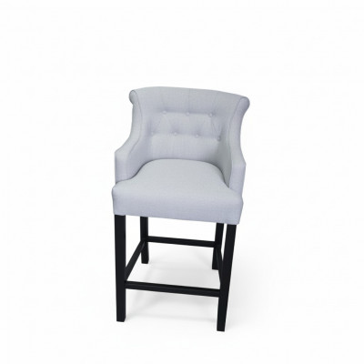 Grijze barkrukken 2-delige set Barkrukken Chesterfield stoelen Designer set