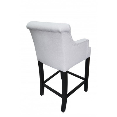 Ontwerper x4 Grijze Chesterfield barkrukken Ontwerper stoelset Gestoffeerde fauteuils