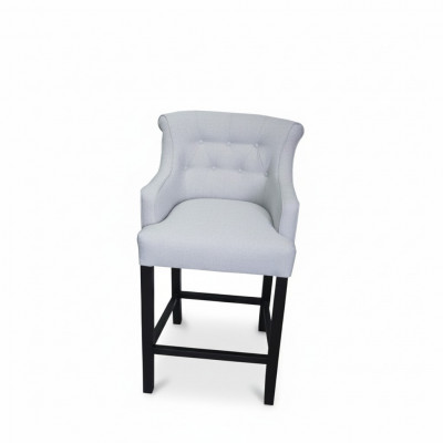 Ontwerper x4 Grijze Chesterfield barkrukken Ontwerper stoelset Gestoffeerde fauteuils