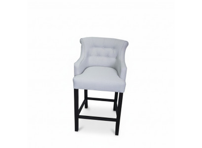 Ontwerper x4 Grijze Chesterfield barkrukken Ontwerper stoelset Gestoffeerde fauteuils