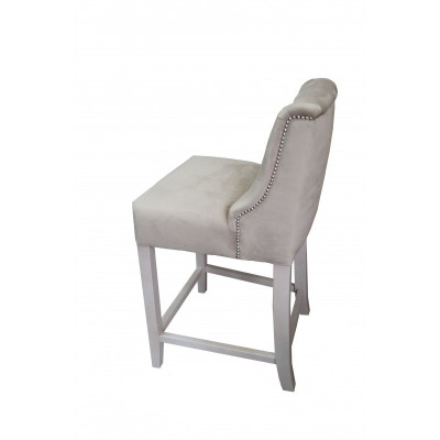 Beige barkruk barkruk 10-delige set stoffen design barkrukken Chesterfield stoelen