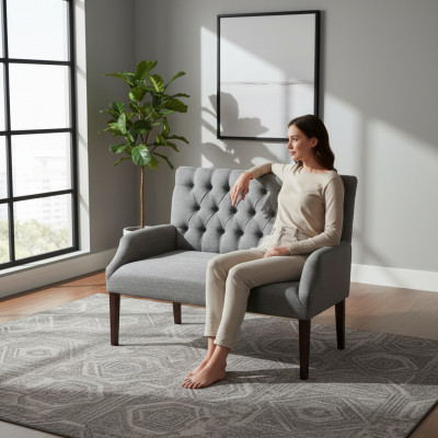 Bank Sara Gestoffeerde Bank Zitbank Designer Bank Zitmeubel Chesterfield