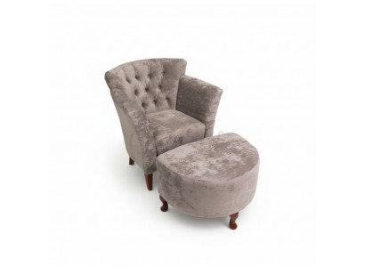 Hocker Voetenbank Bijzetkruk Ottomane Zitbank Chesterfield Bekleding Nieuw