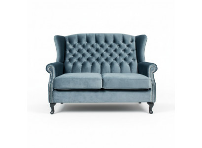 Bank 2-zits Chesterfield gestoffeerd design luxueuze bank banken oorfauteuil