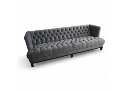 Klassieke designbank Beklede bank Driepersoons stoffen banken 3-zits bankstellen