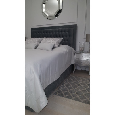 Chesterfield bed gestoffeerd tweepersoons hotel decoratie bedden slaapkamer 140x200cm