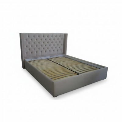 Chesterfield bed gestoffeerd dubbel hotelbed deco bedden slaapkamer 180x200cm.