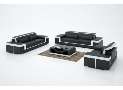 Sofa set Bank bank Bank bank 3+1+1 compleet set garnituren 3-delig.