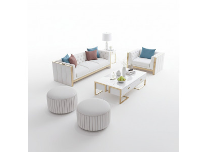 Luxus samt Sofa Couch Polster Sitz Garnitur 322 Komplett Set Designer Sofas Neu