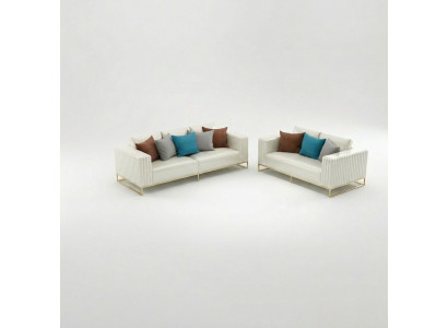 Garnitur Couch Polster Stoff Sofa Couchen Polster Sitz Garnituren 3+2+2 Designer