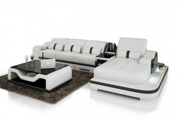 Ledersofa Bank Bankstel Nieuw 3+2+1 Zits Bankstel Design Modern Bank +USB