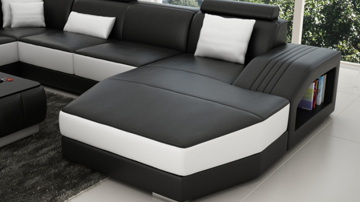 Eckbankstel Leren Bank Woonkamer Bankstel Sofa's Woonlandschap + USB