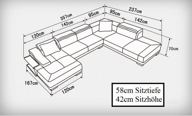 Hoekbank L-vorm Designerbank Couch Bekleding Zithoek Leder Woonsituatie