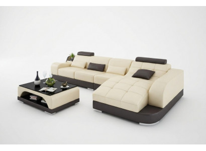 Hoekbank L-vorm Designerbank Couch Bekleding Zithoek Leder Woonsituatie