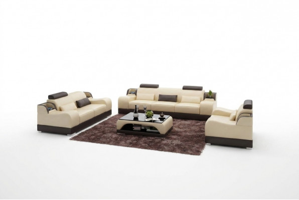 Ontwerp Bankstel Bank Bekleedbanken Leder 3+2 Zits Compleet Set Nieuw Modern