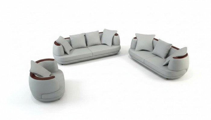Leren bank USB bankstel 3+2+1 bank zitkussen bankstel set meubelsets