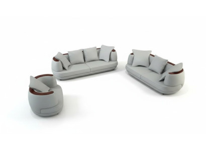 Leren bank USB bankstel 3+2+1 bank zitkussen bankstel set meubelsets