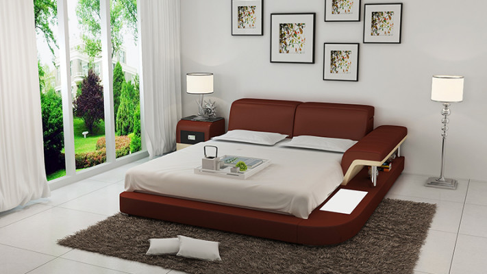 Luxe multifunctioneel waterbed tweepersoons bed waterbedden gestoffeerd 200x200 + USB